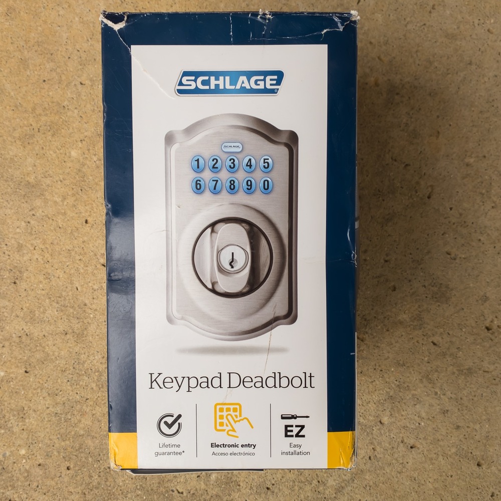 Schlage BE365VCAM619 Camelot Keypad Deadbolt Satin Nickel